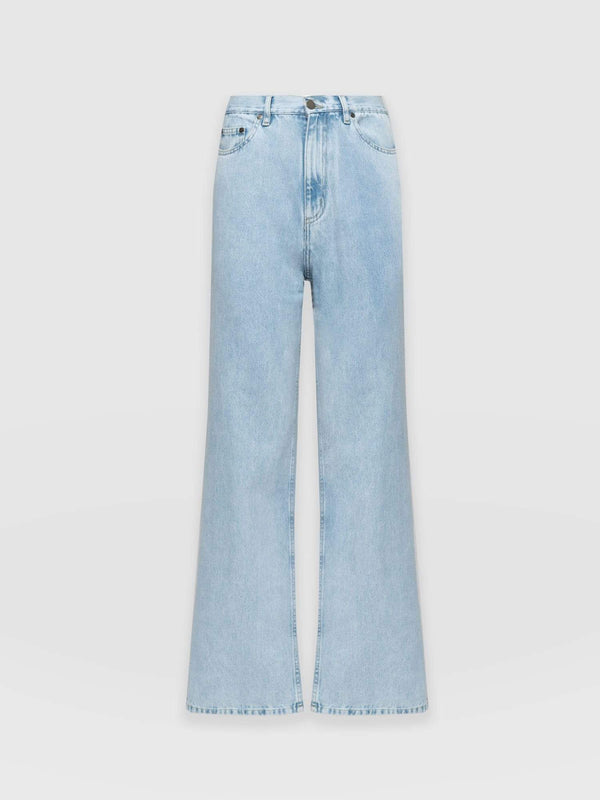 Wide Leg Jeans - Pale Blue